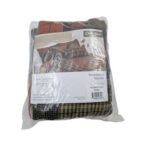 Donna Sharp Woodland Square Patchwork Quilt Pillow Sham Standard Cotton